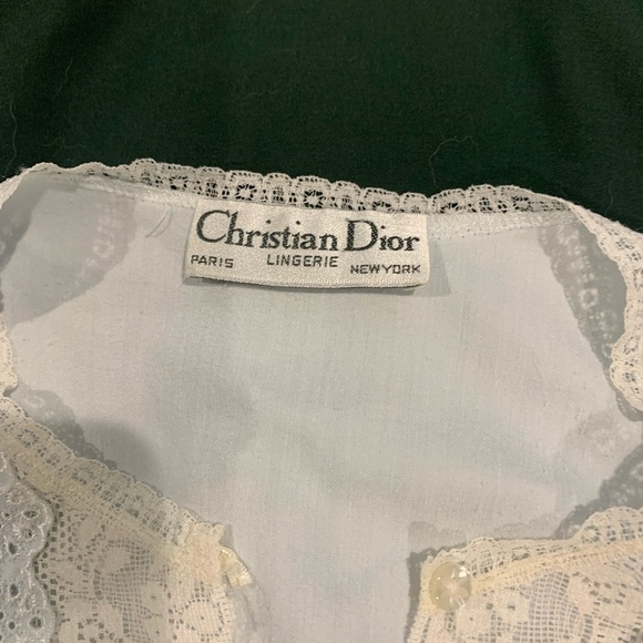 Dior Light Blue and Cream Lace Pajama - Picture 2 of 8